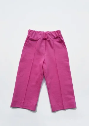 Loose fuxia pink cotton kids pants