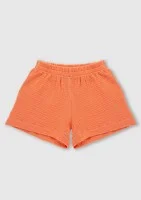 Palma - Apricot orange muslin kids shorts