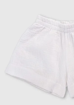 Palma - White muslin kids shorts