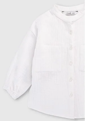 Palma - Koszula dziecięca z muślinu Biała