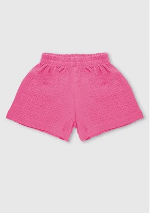 Palma - Pink muslin kids shorts