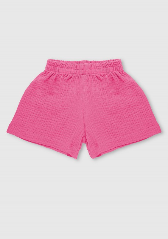 Palma - Pink muslin kids shorts