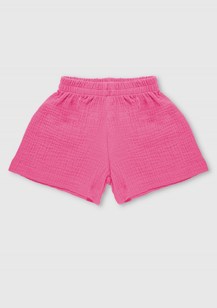 Palma - Pink muslin kids shorts