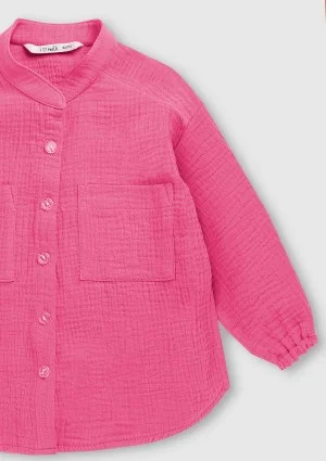 Palma - Pink muslin kids shirt