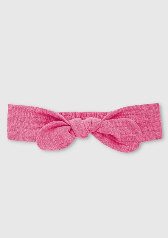 Pink muslin kids headband