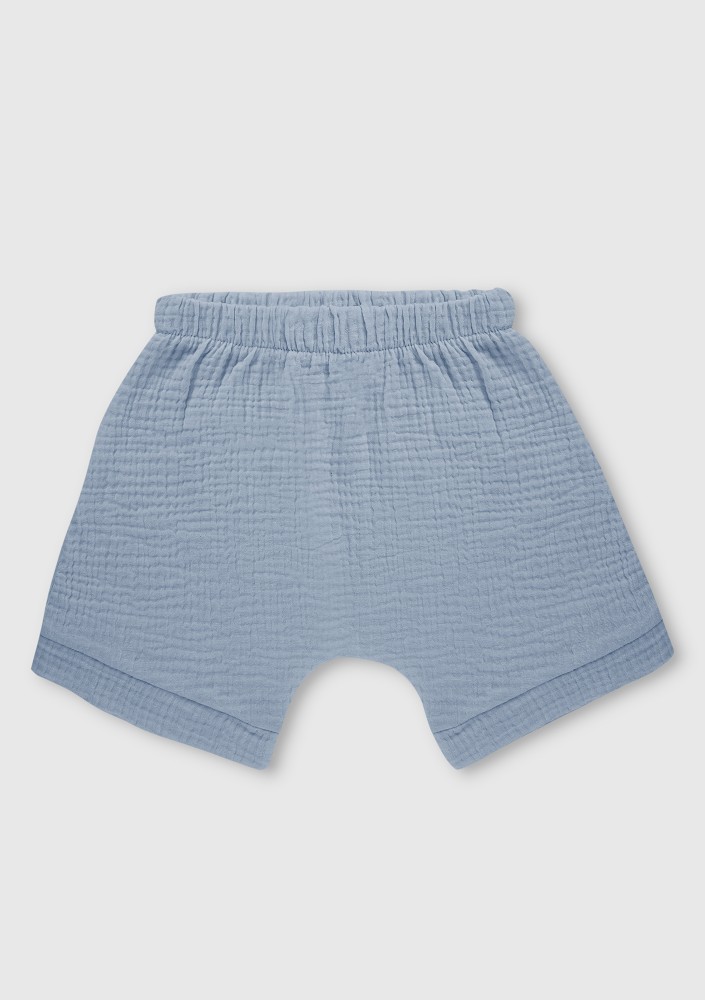Light blue muslin kids shorts