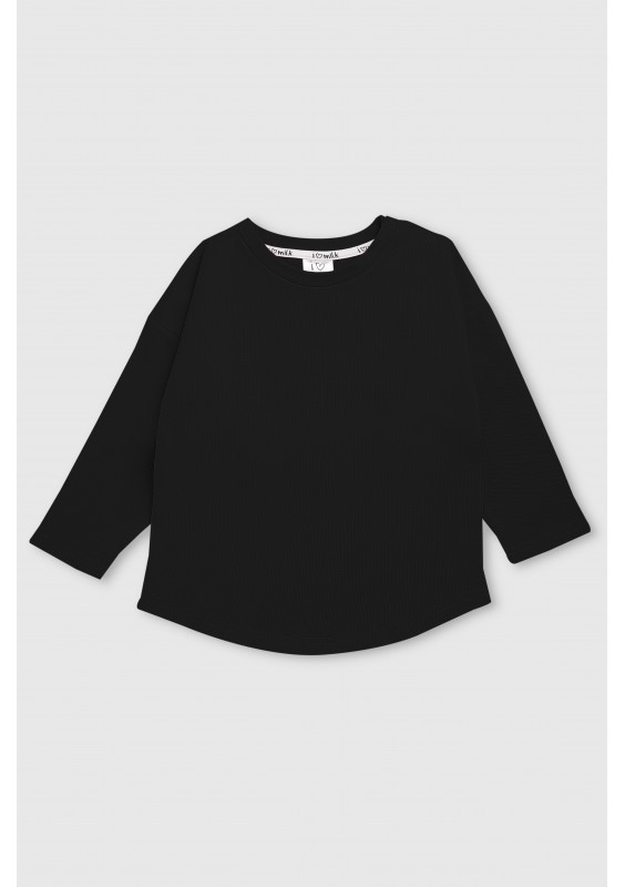 Black basic kids sweatshirt