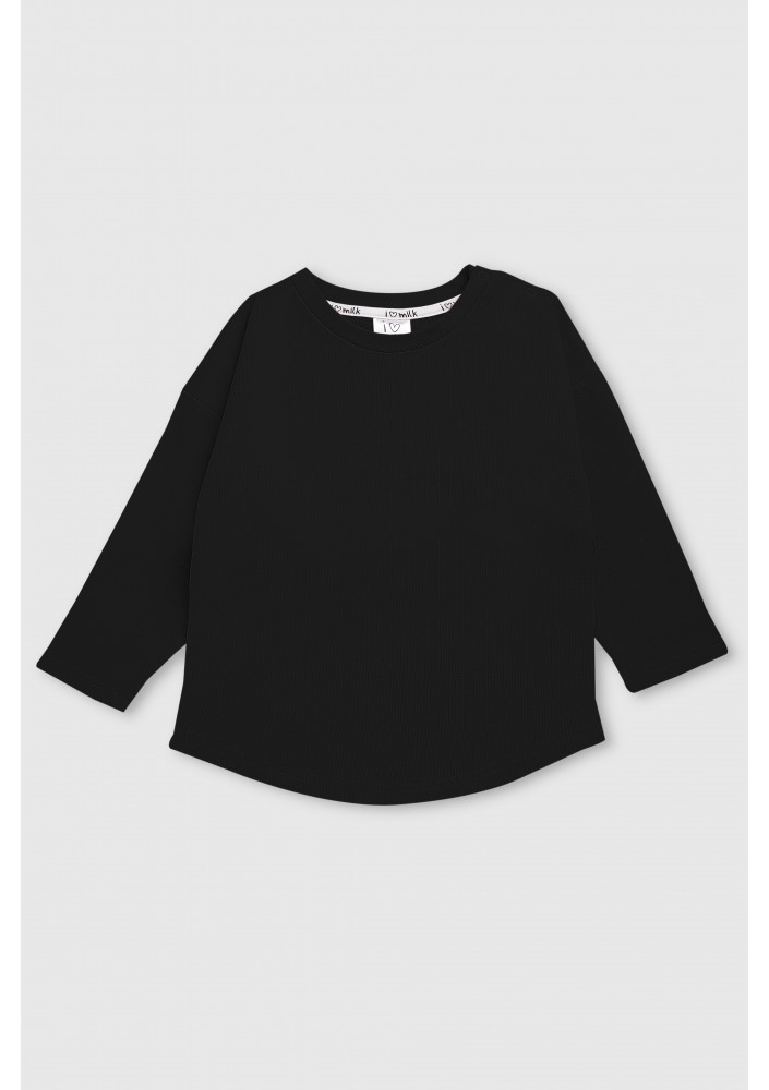 Black basic kids sweatshirt