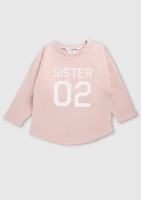 Powder pink kids sweatshirt "sister 02"