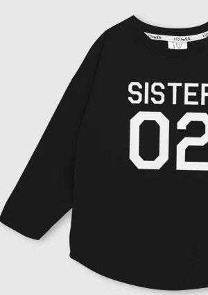 Black kids sweatshirt "sister 02"
