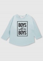 Bluza dziecięca "boys will..." Błękitna