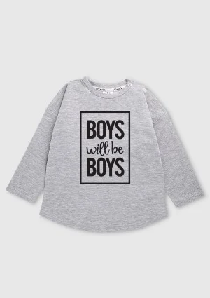 Zabawna szara bluza dla chłopców