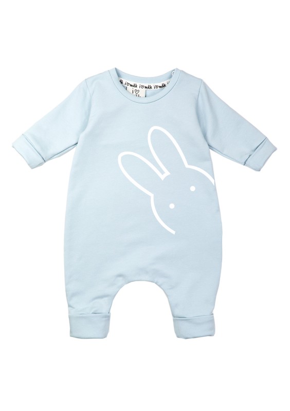 Light blue long sleeved romper "bunny"