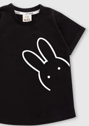 T-shirt dziecięcy "bunny" Czarny