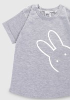 T-shirt dziecięcy "bunny" Szary Melanż