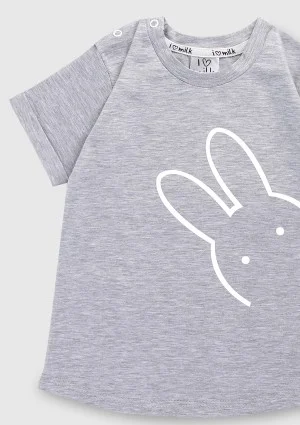 Melange grey kids T-shirt "bunny"