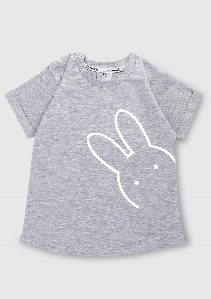 Szary T-shirt dziecięcy "bunny"