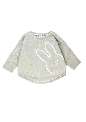 Szara bluza dla dzieci z motywem króliczka