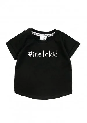 T-shirt dziecięcy "instakid" Czarny