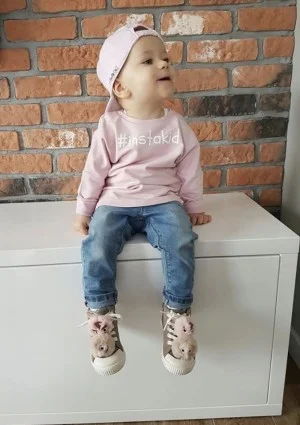Pudrowa bluza dla dzieci