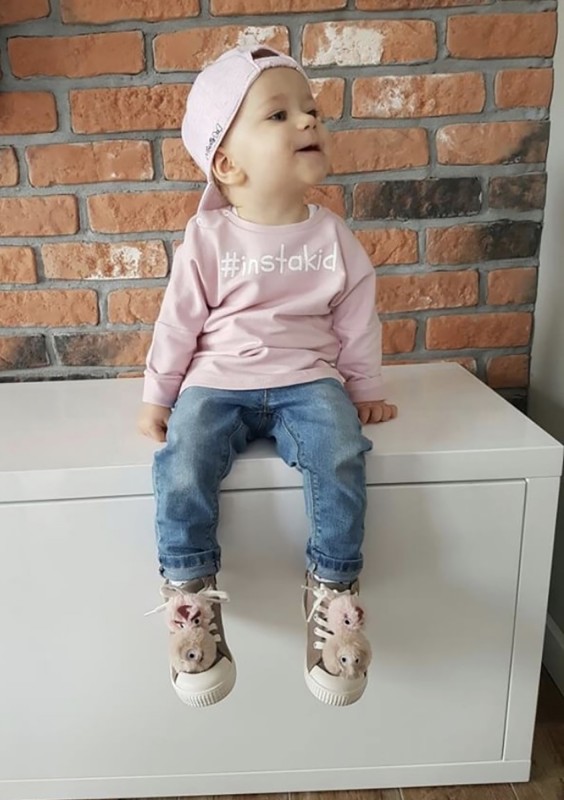 Powder pink kids sweatshirt