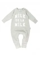 Melange grey long sleeved romper 
