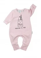 Powder pink long sleevesd romper 