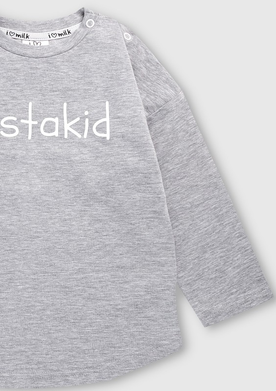 Melange grey kids sweatshirt "instakid"