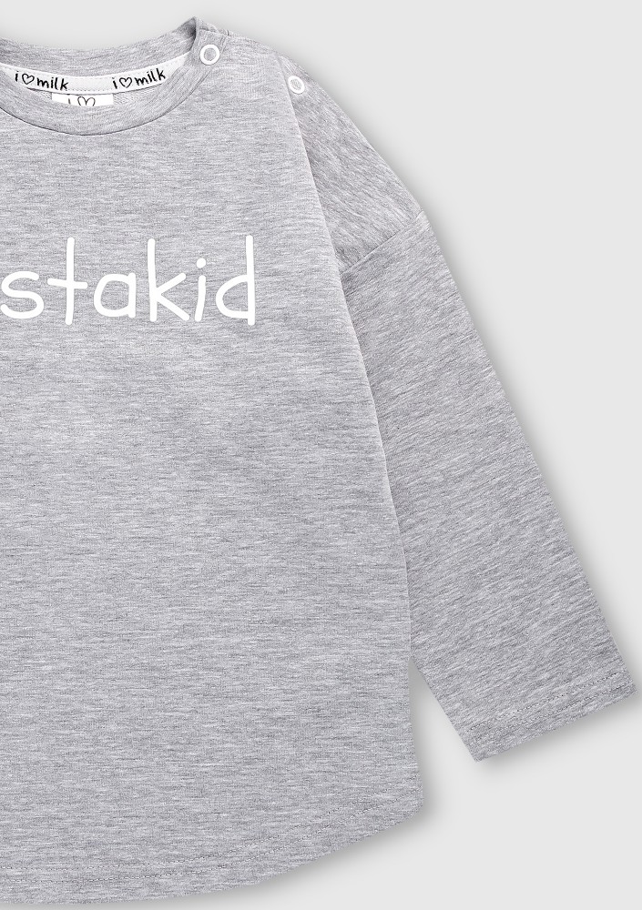 Melange grey kids sweatshirt "instakid"