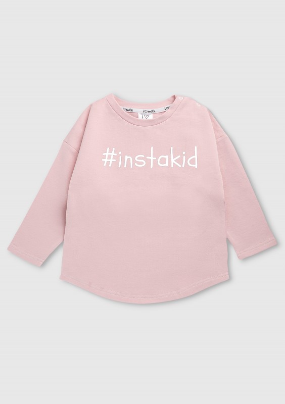 Powder pink kids sweatshirt
