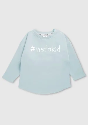 Light blue kids sweatshirt "instakid"