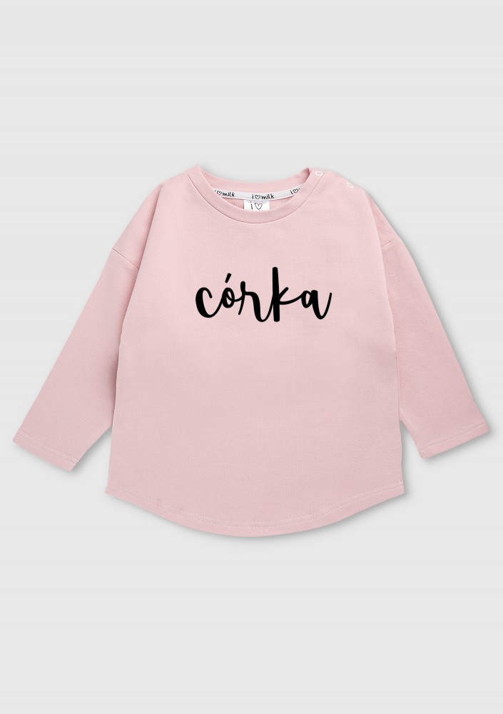 Powder pink kids sweatshirt "córka"
