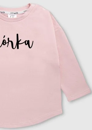 Powder pink kids sweatshirt "córka"