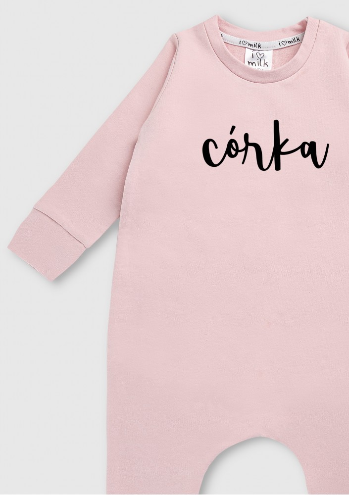 Powder pink romper "córka"