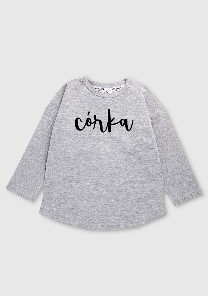 Bluza dziecięca "córka" Szary Melanż