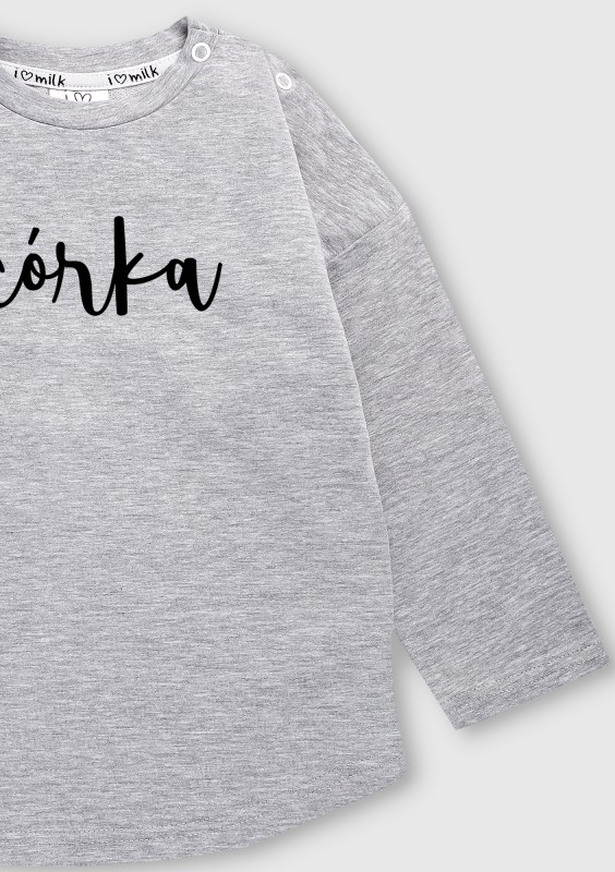 Bluza dziecięca "córka" Szary Melanż