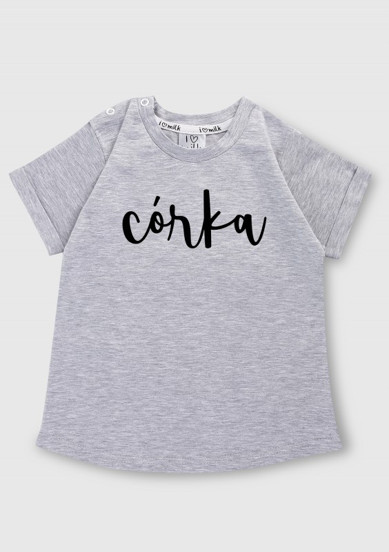 Melange grey kids T-shirt "córka"