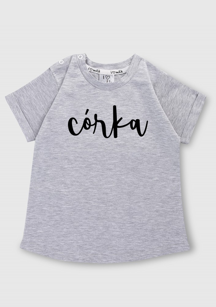 Melange grey kids T-shirt "córka"