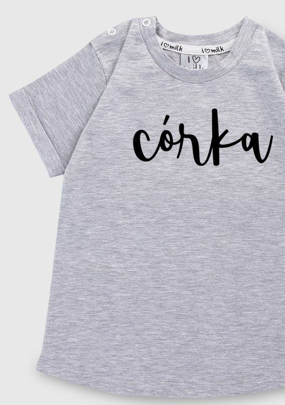 Melange grey kids T-shirt "córka"