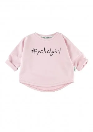 Powder pink kids sweatshirt "polishgirl"