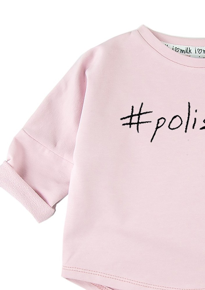 Powder pink kids sweatshirt "polishgirl"