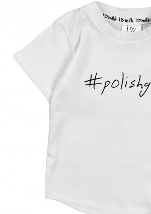 T-shirt dziecięcy "polishgirl" Biały