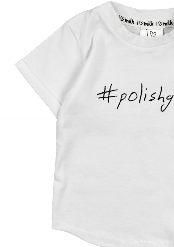 T-shirt dziecięcy "polishgirl" Biały