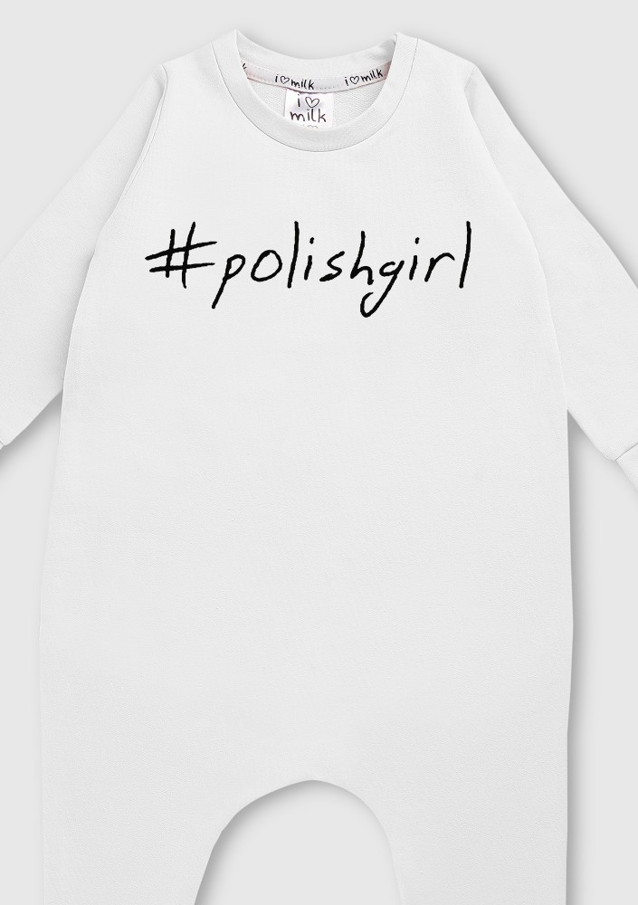 White long sleeved romper "polishgirl"