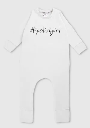 White long sleeved romper "polishgirl"