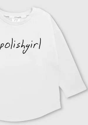 White kids sweatshirt "polishgirl"