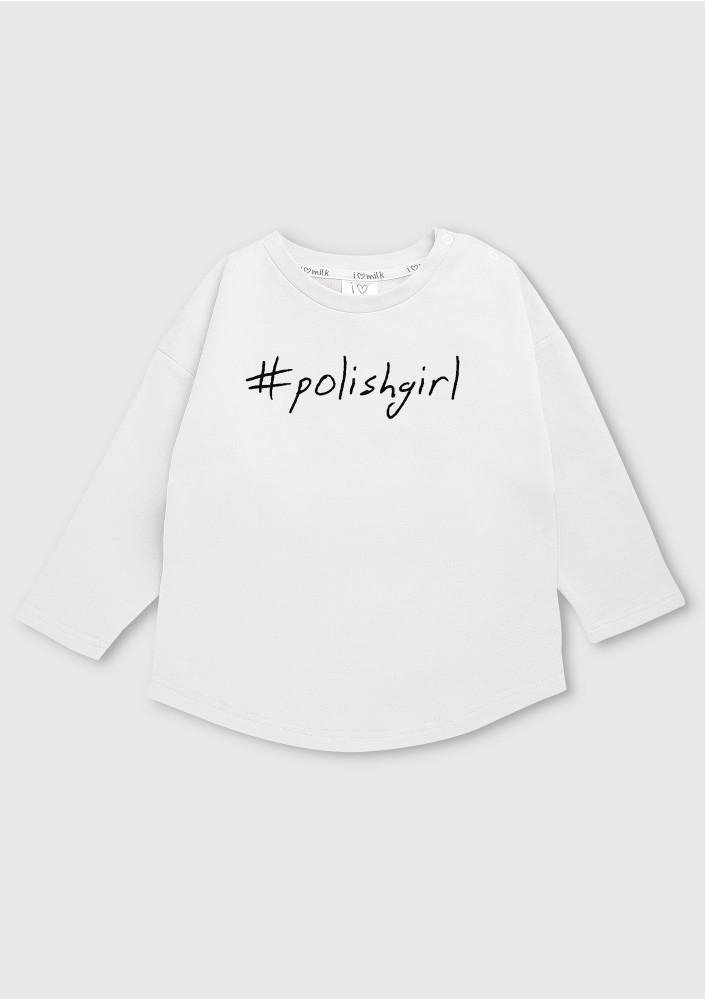 White kids sweatshirt "polishgirl"