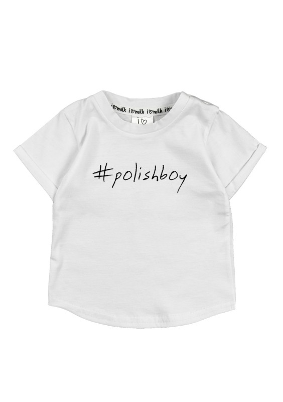 White kids T-shirt "polishboy"