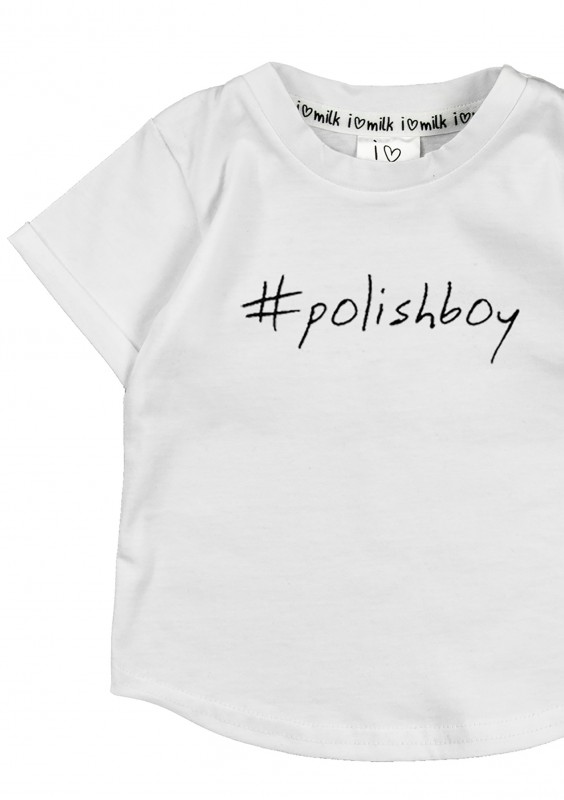 White kids T-shirt "polishboy"