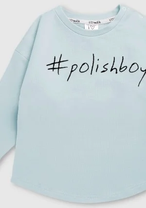 Light blue kids sweatshirt "polishboy"